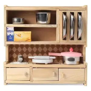 Sunny Cook N Serve Wooden Kitchen Set - Brown
