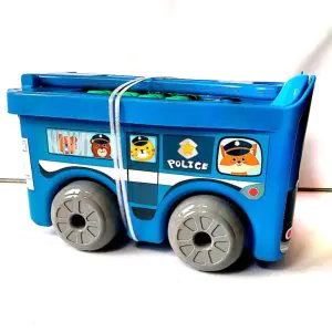 Sunta Building Blocks Police Trolley Container - 30 Pieces