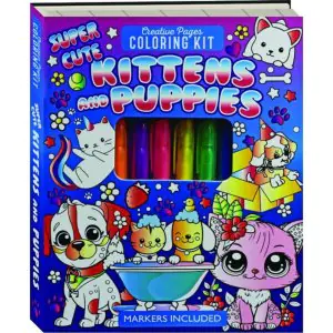 Super Cute Kittens And Puppies - Creative Pages Coloring Kit