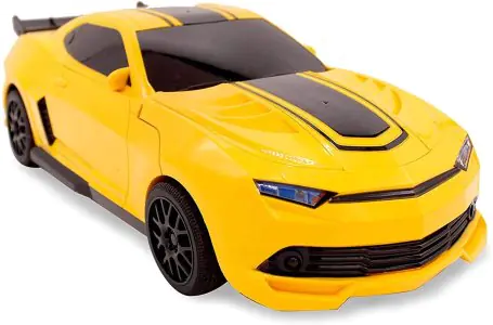 Super Fast Remote Controlled Transforming Robot Yellow Car RC27