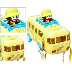 Supre Fans Portable Bus Straw Cup with Shoulder Strap For Kids - Yellow