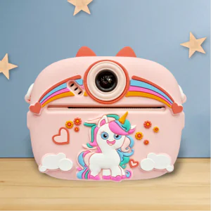 TF 3D Unicorn-Theme Printed Digital Mini Print Camera - Pink