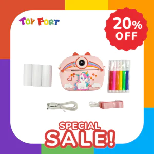 TF 3D Unicorn-Theme Printed Digital Mini Print Camera - Pink
