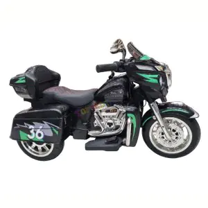 TF Thunder Black Kids Battery Operated Racing Electric Bike for Kids with Light & Music
