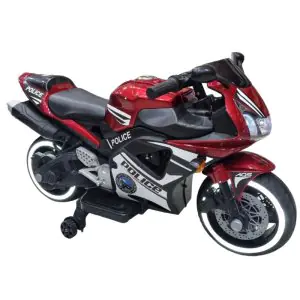 TF V10 Police Bike Kids Battery Operated Ride On Red