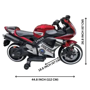 TF V10 Police Bike Kids Battery Operated Ride On Red