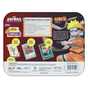Topps Animax 2024 Official Naruto Collectible Card Game (Booster Tin)
