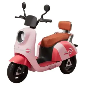 TF Retro Look Remote Control Vespa Kids Battery Operated Ride On Pink 6V