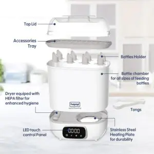Hopop 2In1 Advanced Digital Baby Bottle Sterilizer & Dryer