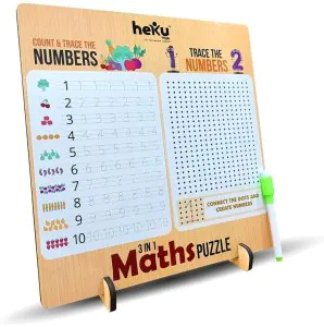 Heku 3in1 Creative Educational Wooden Maths Puzzle
