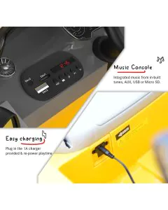 E-Motorad Formula Fun Audi TT RS Toy Car Yellow