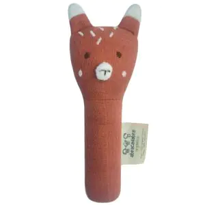 Abracadabra Organics Collectible Face Rattle Fox