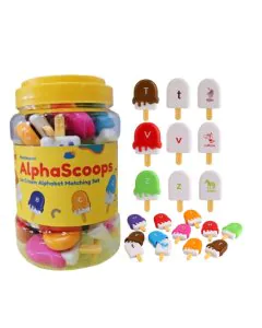 Open Ended Alpha Scoops Ice Cream Montessori Alphabet Matching Game (52 pcs)