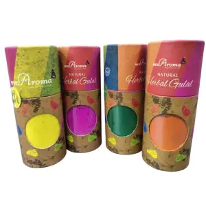 Aroma Natural Herbal Gulal 100 x 4 = 400 Gms (Set of 4 Different Colors)