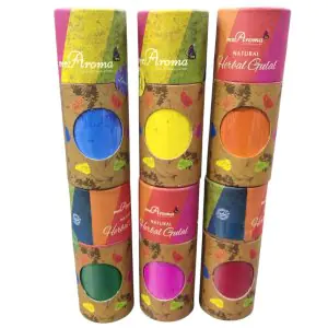 Aroma Natural Herbal Gulal 100 x 6 = 600 Gms (Set of 6 Different Colors)