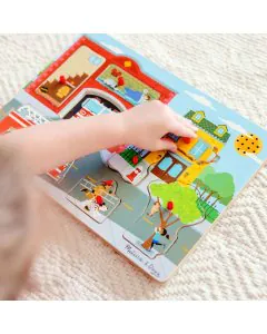 Melissa & Doug Around The Fire Station Sound Puzzle - 8 Pieces
