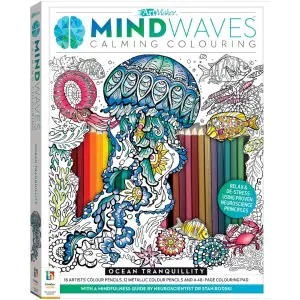 Hinkler Art Maker Mindwaves Colouring Kit Ocean Tranquillity