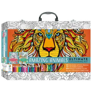 Hinkler Art Maker Ultimate Colouring Carry Case Amazing Animals