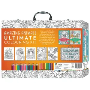 Hinkler Art Maker Ultimate Colouring Carry Case Amazing Animals