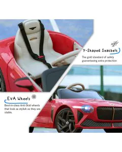 E-Motorad Formula Fun Bentley Bacalar Toy Car Red