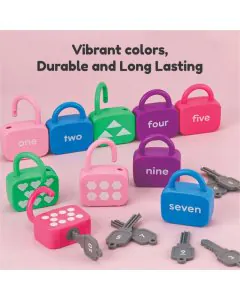 Open Ended Montessori Number Lock & Key Toy (20 pcs)