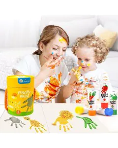 Jar Melo Washable Finger Paint Colors Set
