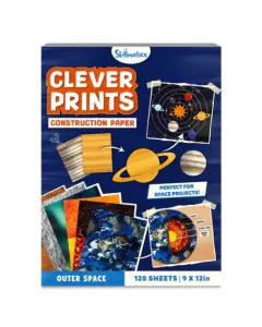 Skillmatics Clever Prints Construction Paper Outer Space (120 Sheets)