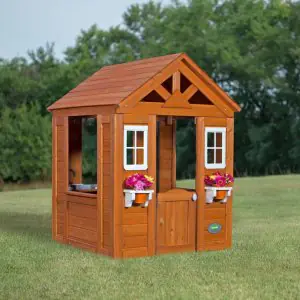 Backyard Discovery Timberlake Cedar Wooden Kids Playhouse Cottage