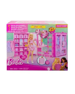 Mattel Barbie Dream Wardrobe Toy Playset With Blonde Fashion Doll HXD58