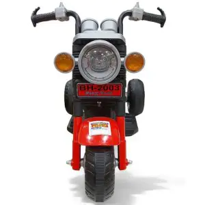 TF Harley Bike Battery Operated Red Color With Music And Lights For 2 To 6 Year Child With Foot Accelerator