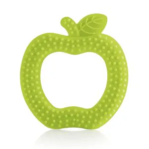 Bee Baby Apple Fruit Shape Soft Silicone Teether Green