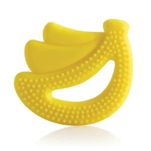 Bee Baby Yellow Banana Fruit Shape Soft Silicone Teether