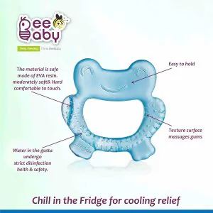 Bee Baby Teethers Frog Blue