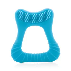 Bee Baby Tooth Bristle Blue Shape Silicone Teether