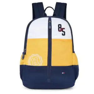 Tommy Hilfiger Unisex Benedict Navy, White & Yellow Backpack