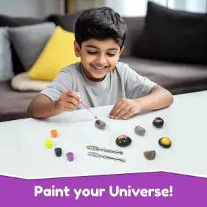 Bloomingo Art & Craft Kit Rock Painting Kit Soar into Space