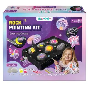 Bloomingo Art & Craft Kit Rock Painting Kit Soar into Space