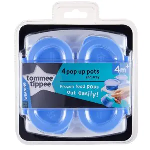 Tommee Tippee 4 Pop Up Pots and Tray Frozen Food Pops
