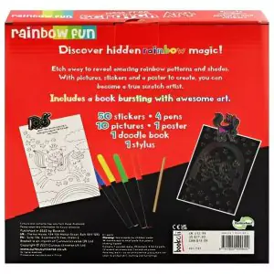Bookoli Rainbow Fun Mess-Free Scratch Art