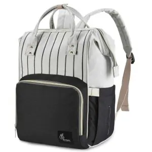 R for Rabbit Caramello Diaper Bag Black/Strips DBCMBS1