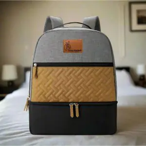 R for Rabbit Caramello Truffle Diaper Bag With Stroller Attachment DBCMTBM11