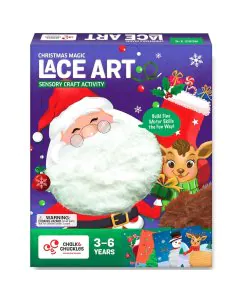 Chalk & Chuckles Christmas Magic Lace Art Sensory Craft Activity