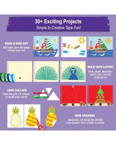 Chalk & Chuckles Tape Trails Art