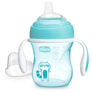 Chicco Transition Cup for Babies, Silicone Spout Sipper - Blue