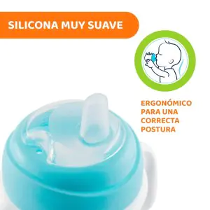 Chicco Transition Cup for Babies, Silicone Spout Sipper - Blue
