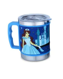 Ramson Emboss Cinderella Mug with Leakproof Lid and Handle