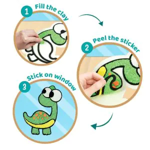 Imagi Make DIY Clay Stickers Dino Pals
