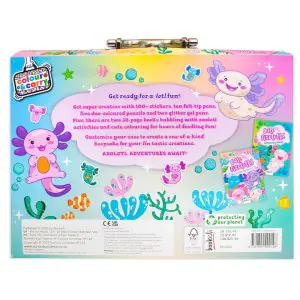 Bookoli Colour and Carry Cute Axolotl Activity Case