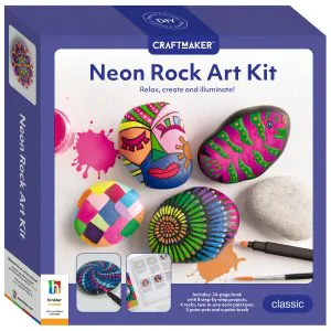 Hinkler Craft Maker Neon Rock Art Kit