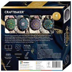 Hinkler Craft Maker Paint Your Own Metallic Rocks